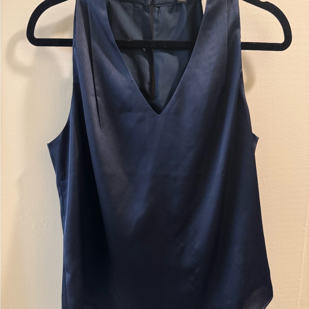 Banana Republic Navy V-Neck Blouse
